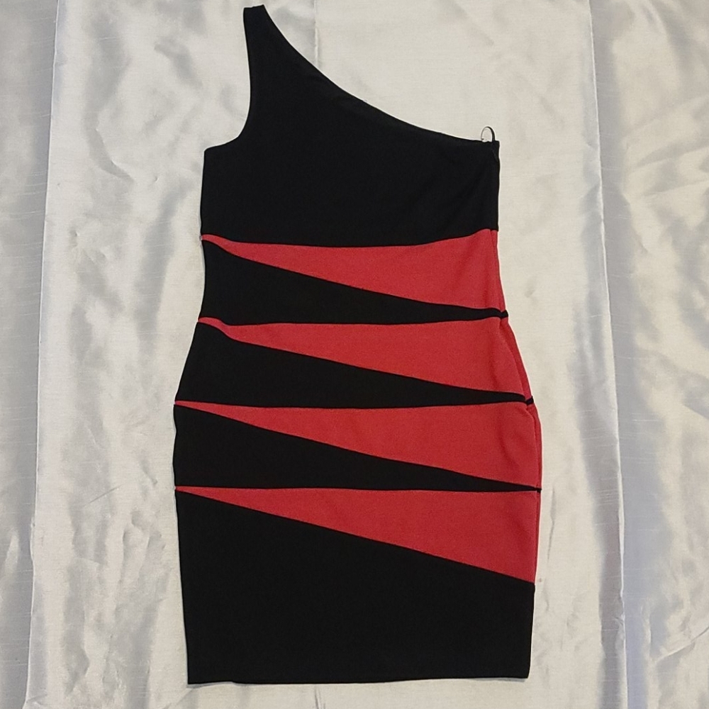 One strap sexy mini body con dress